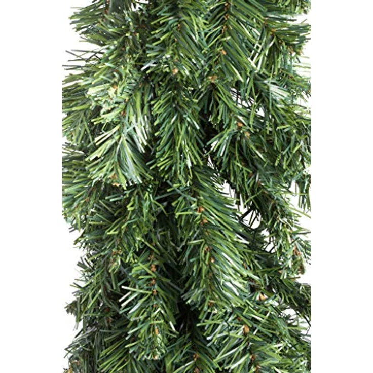 Botanic-Haus Künstliche Tannengirlande Schwarzwald Tanne, 280 cm, mit 360 authentischen Spitzen für weihnachtliche Dekoration – Bild 2