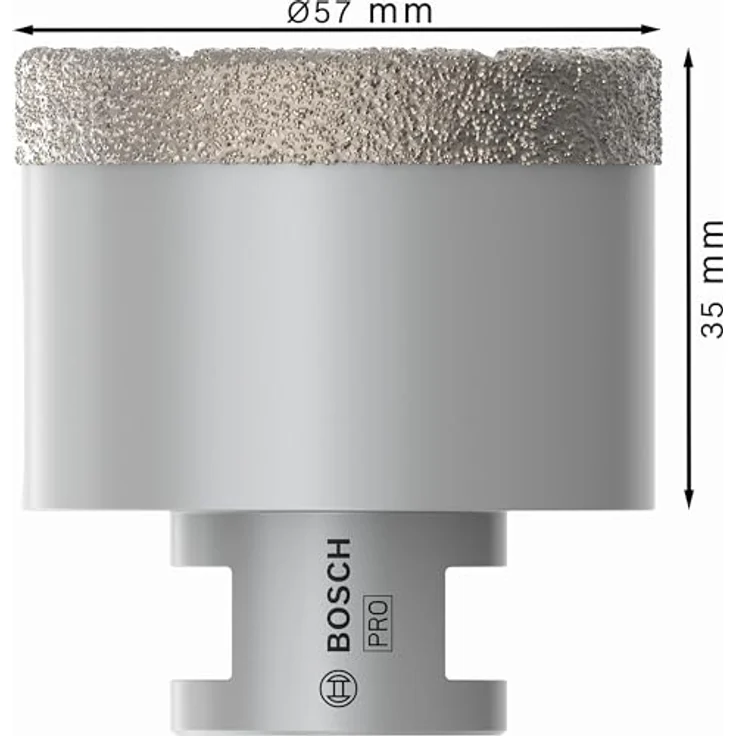Bosch Accessories Diamant-Trockenbohrer Dry Speed 57mm, diamantbestückt für Winkelschleifer, M14-Gewinde, hohe Lebensdauer, ohne Wasser bohren – Bild 3