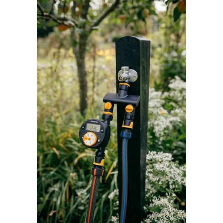 Fiskars Comfort 2-Wege-Ventil, mit On/Off-Funktion für 2 Schläuche, für Wasserhahn Ø 21 mm (G 1/2"), Ø 26,5 mm (G 3/4") und Ø 33,3 mm (G 1") – Bild 12