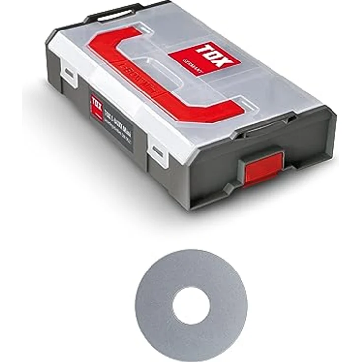 TOX L-BOXX Mini Unterlegscheiben Sortiment DIN 9021, stapel- & verklickbar, 400 tlg., galvanisch verzinkter Stahl – Bild 1