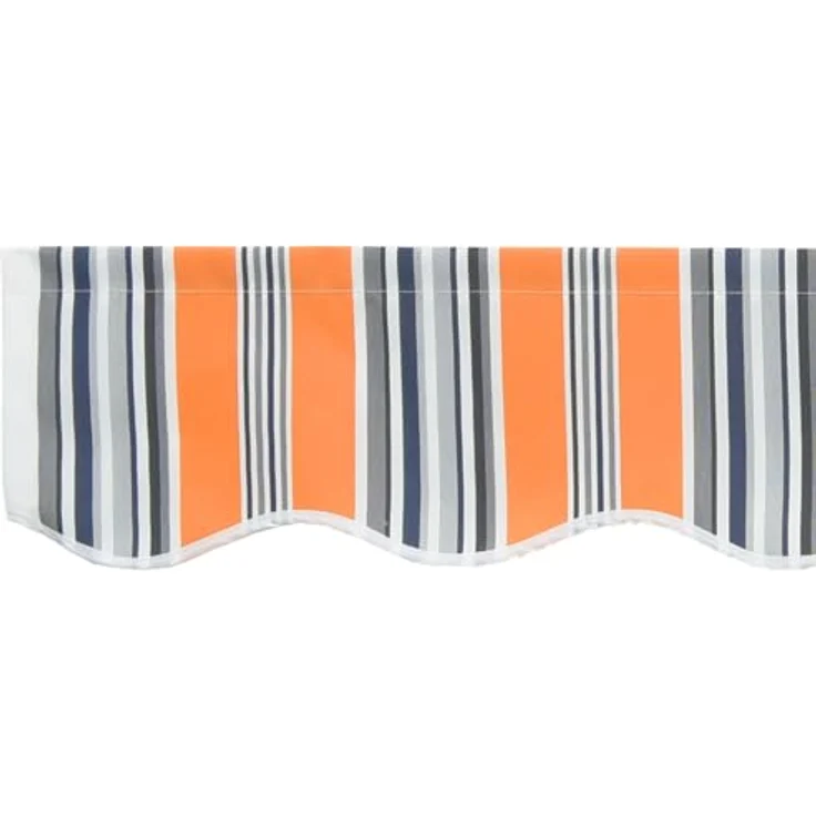 vidaXL Markise Markisen-Ersatzstoff für 2,5 x 2 m Rahmen, bunter Streifen aus Polyester mit texturierter Oberfläche, orange – Bild 6