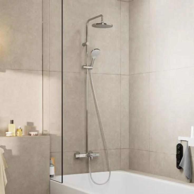 Hansgrohe Duschsystem Vernis Blend, 1 Strahlart(en), EcoSmart, Wannenthermostat, chrom – Bild 3