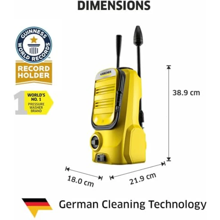 Kärcher K 2 Compact Hochdruckreiniger 360 l/h 4 kg 1400 W 110 bar Schlauch 4 m – Bild 2