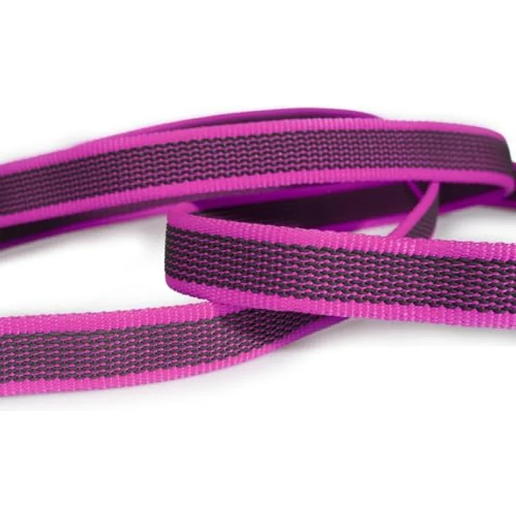 JULIUS K-9 IDC Color & Gray gumierte Leine, 20 mm x 2 m ohne Schlaufe, strapazierfähiger Textilstoff, Pink-Grau – Bild 3