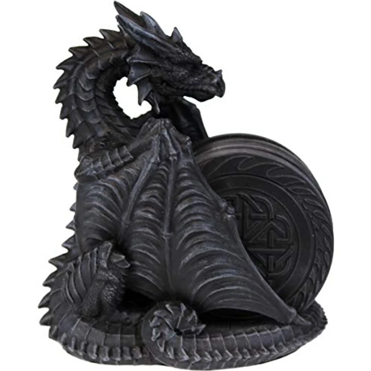 Drachenfürst Untersetzer Set 21 cm Drache Dragon Figur – Bild 6