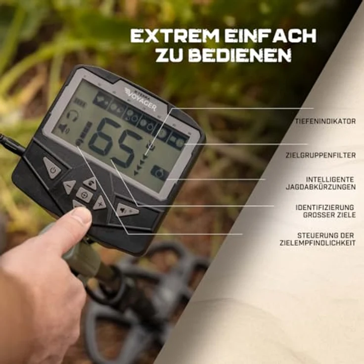 Minelab X-Terra Voyager, Metalldetektor für Einsteiger mit 4 Suchmodi, 1,3 kg leicht und wasserdicht bis 1 Meter – Bild 8
