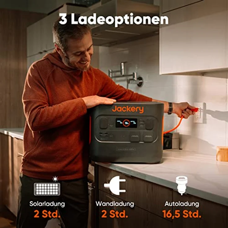 Jackery Explorer 1500 Pro,1512Wh tragbare Powerstation,Solar- und AC-Schnellladung in 2 Std. 2 * 100W PD, 2x1800W AC-Ausgänge, ideal für Camping und für Notfälle zu Hause – Bild 4