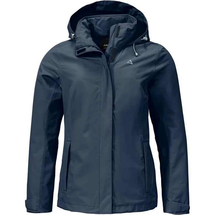 Schöffel Jacket Gmund, Damen Anorak in Schwarz, wasserdicht und winddicht, atmungsaktiv