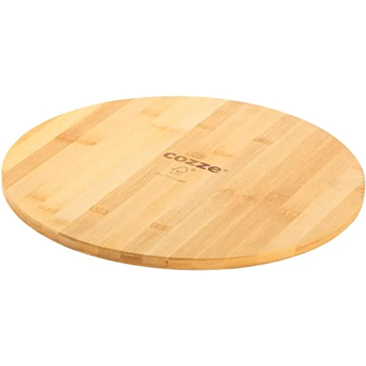 cozze® Pizzaschneidbrett Ø350 x 12mm Bambusholz – Bild 2
