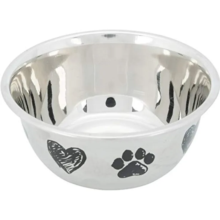 Trixie Hundefutter und Wasserbehälter aus Edelstahl, 0.50l/ø13cm