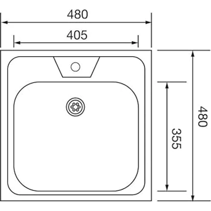 Faizee Möbel Edelstahl Einbauspülen – Modernes Design, Langlebig (48x48x15) – Bild 3