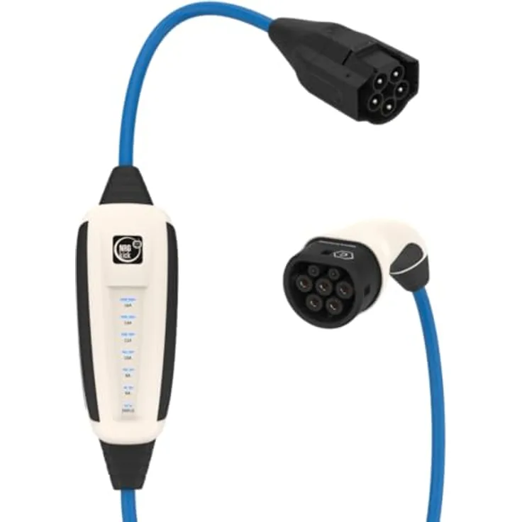 NRGkick Mobile Wallbox 16A Pure, Elektroauto Ladestation 11 kW mit 10m Kabel, WLAN + Bluetooth, weiß