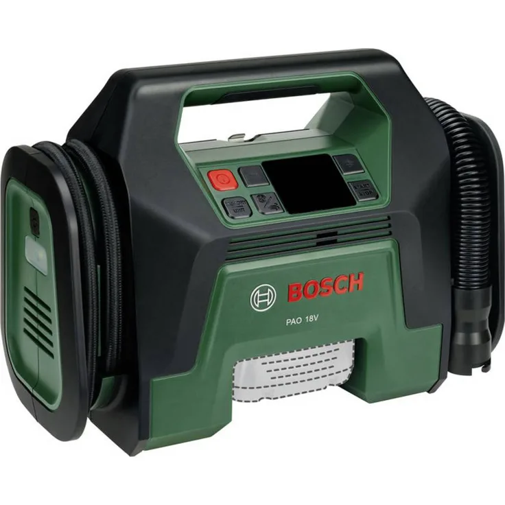 Bosch Home and Garden Akku-Kompressor PAO 18V, leistungsstark mit bis zu 10,3 bar, schnellem Luftstrom von 400 l/min und Auto-Stopp-Funktion