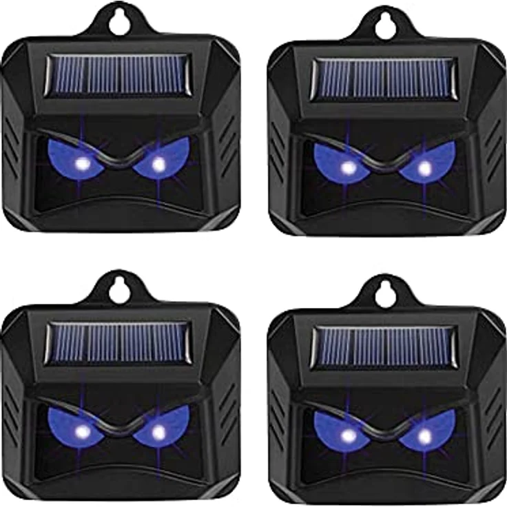 ISOTRONIC Solar Tiervertreiber mit Blaulicht | gegen Wildtiere wie Waschbären, Rehe, Füchse, Wildschweine u.v.m. - 4X effektive Tierabwehr mit blauem LED-Licht – Bild 1