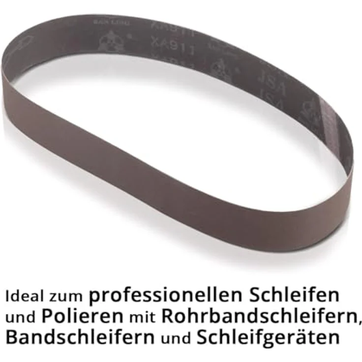 STAHLWERK Schleifband 10er Set, P180 Körnung 40 x 760 mm, Universal-Schleifpapier für Rohrbandschleifer und Bandschleifer, hohe Abtragsleistung und Oberflächenqualität – Bild 3