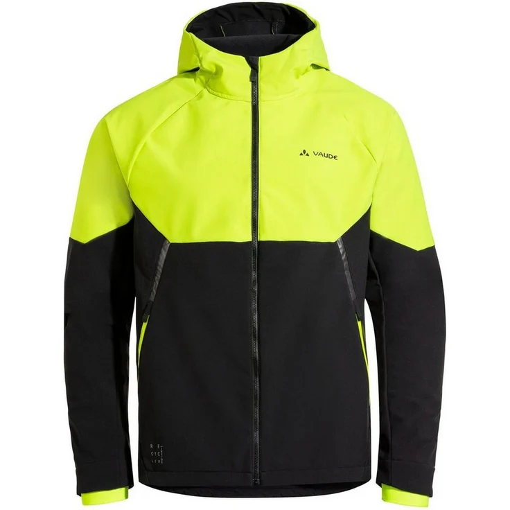 VAUDE Fahrradjacke Herren Softshell-Fahrradjacke QIMSA, wind- und wasserdicht, reflektierende Designelemente, grau