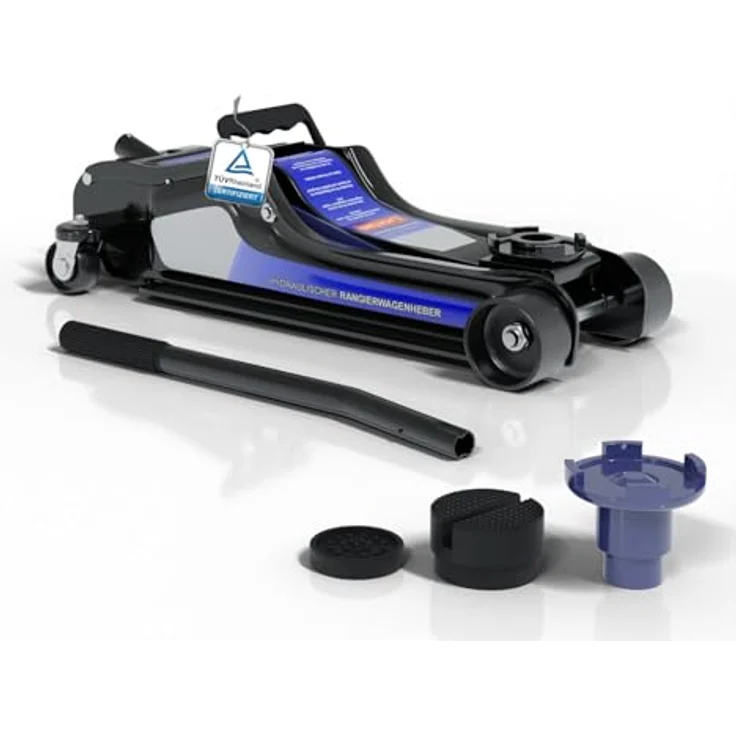 HAGO Hydraulischer Wagenheber 2,5T Rangierwagenheber KFZ Gummiauflage 360° Rollen tragbar – Bild 2