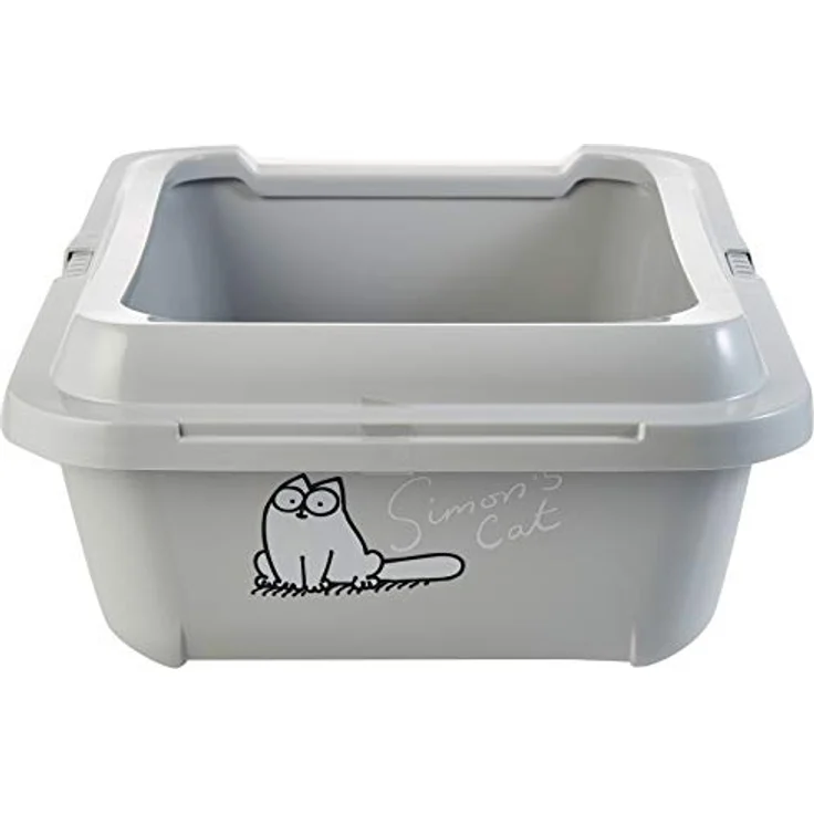 Karlie Simons Cat Katzentoilette mit Rand grau, luftig und trendig mit lustigen Simon's Cat Motiven – Bild 3