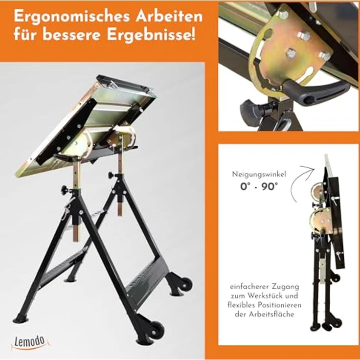 Schweißtisch klappbar, stufenlose Neigung, Werkbank, Arbeitstisch – Bild 6