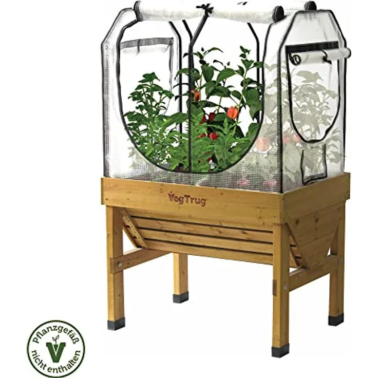 VegTrug Grünhausaufsatz mit Rahmen und Mehrzweck Abdeckung Klassik 1m