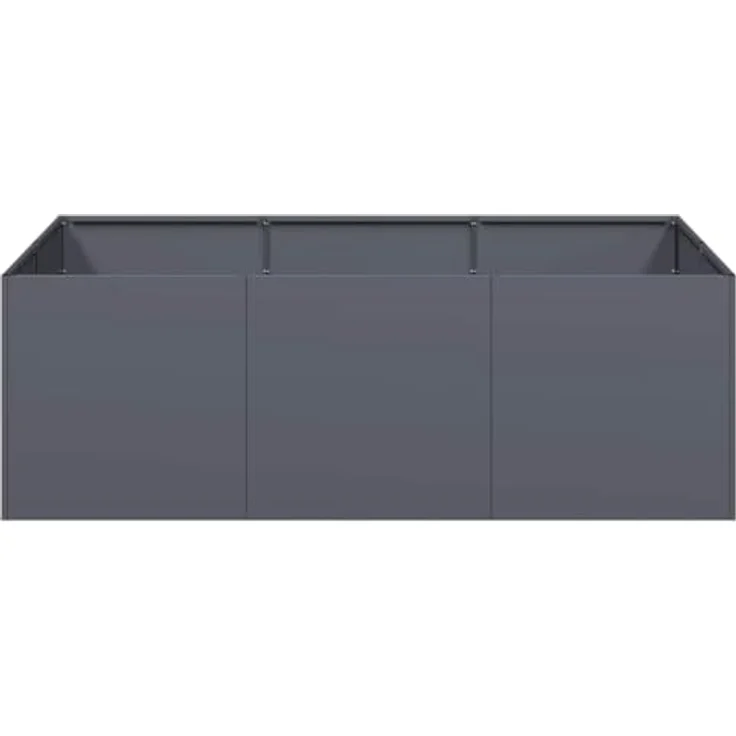 vidaXL Pflanzkübel Anthrazit 120x80x40 cm Stahl, Pflanzgefäß mit viel Platz und erhöhter Stabilität – Bild 5