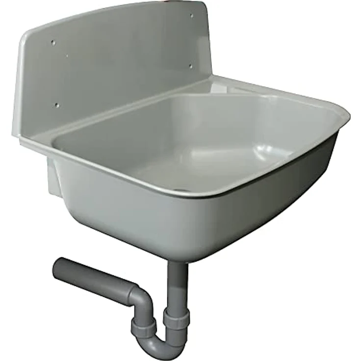 Haas Otto Kunststoffspüle Kunstsoff-Universal-Ausgussbecken "Greta", 36.7/52.6 cm, Grau, CO2 und Primärenergie sparend – Bild 2