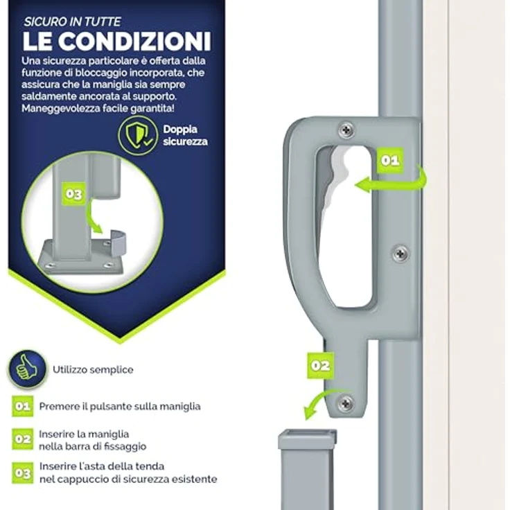 tillvex® Seitenmarkise 200 x 400 cm ausziehbar & Blickdicht | Sichtschutz für Balkon, Garten & Terrasse | Sonnenschutz aus rostfreiem Stahl | Markise Windschutz, grau – Bild 3