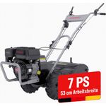 Onbest Benzinmotorhacke T4150, 5,6 PS Viertaktmotor, 53 cm Arbeitsbreite, 35 cm Arbeitstiefe, Euro-V-konformer Motor