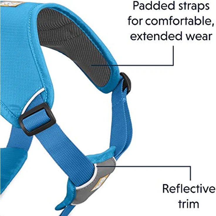 Ruffwear Mehrzweck-Hundegeschirr, Raues Gelände, Arbeitshunde, Miniatur Hunderassen, Größenverstellbar, Größe: XXS, Blau, Web Master Geschirr… – Bild 5