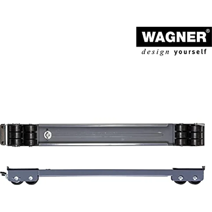WAGNER Transporthilfe MM 1199 Anthrazit, Transportwagen mit größenverstellbarer Ladefläche (44-70 cm) - Tragkraft 500 kg - Feststeller - Hochbelastbar - Geschützte Ladung – Bild 5