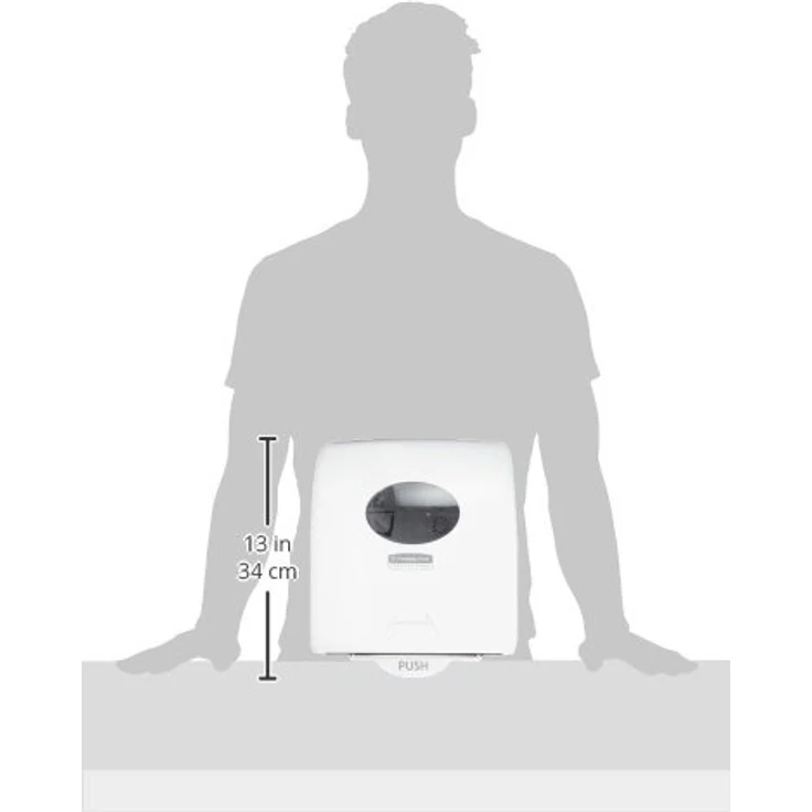 Aquarius Slimroll Papierhandtücher Rollenspender 7955, weiß, berührungsfreier Ausgabemechanismus, platzsparendes Design für stark frequentierte Waschräume – Bild 2