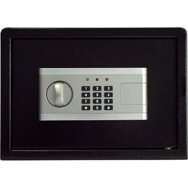 HELO24 Tresor Safe Elektronischer Möbeltresor Wandtresor M - C2 schwarz, Stahl, 10 kg