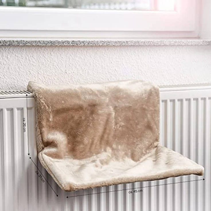 CanadianCat Company | Liegemulde für Katzen in beige ca. 45x26x31 cm Katzen Heizungs-Liege L – Bild 2