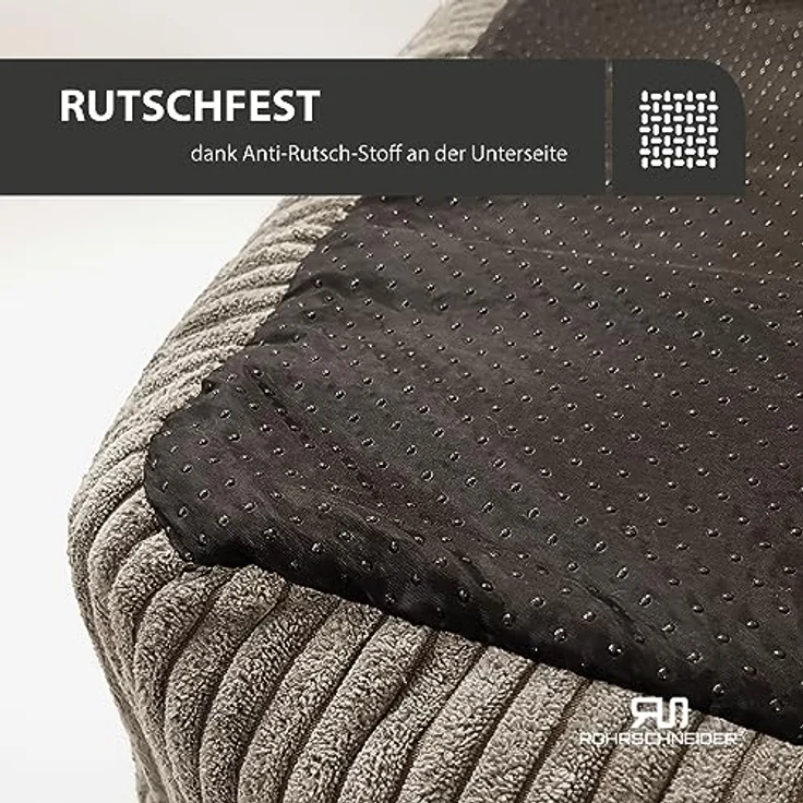 Rohrschneider Katzenbett Cordstoff mit Spielkugelset (Taupe, breiter Cordstoff) – Bild 5