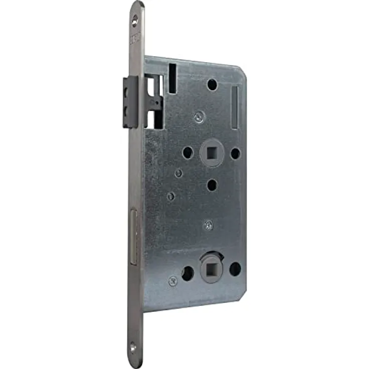 KFV Magnetfallenschloss WC, Einsteckschloss magnetisch 78mm, DM 55, Stulp rund, Edelstahl