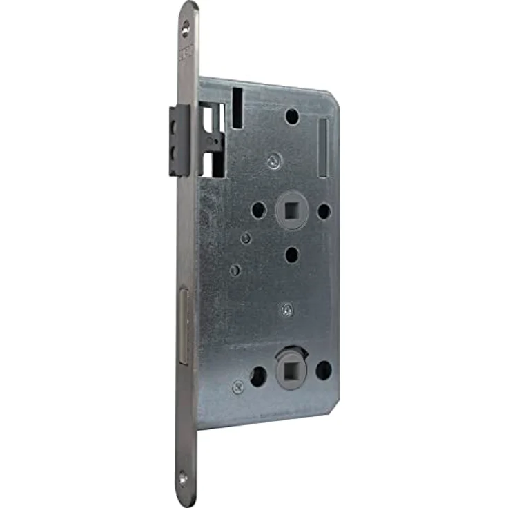 KFV Magnetfallenschloss WC, Einsteckschloss magnetisch 78mm, DM 55, Stulp rund, Edelstahl – Bild 1