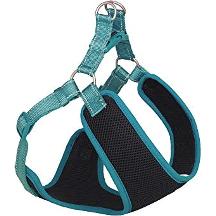 Nobby Geschirr Black Mesh Reflect, türkis L: 28-33 cm + 32 cm, B: 10 mm, 1 Stück