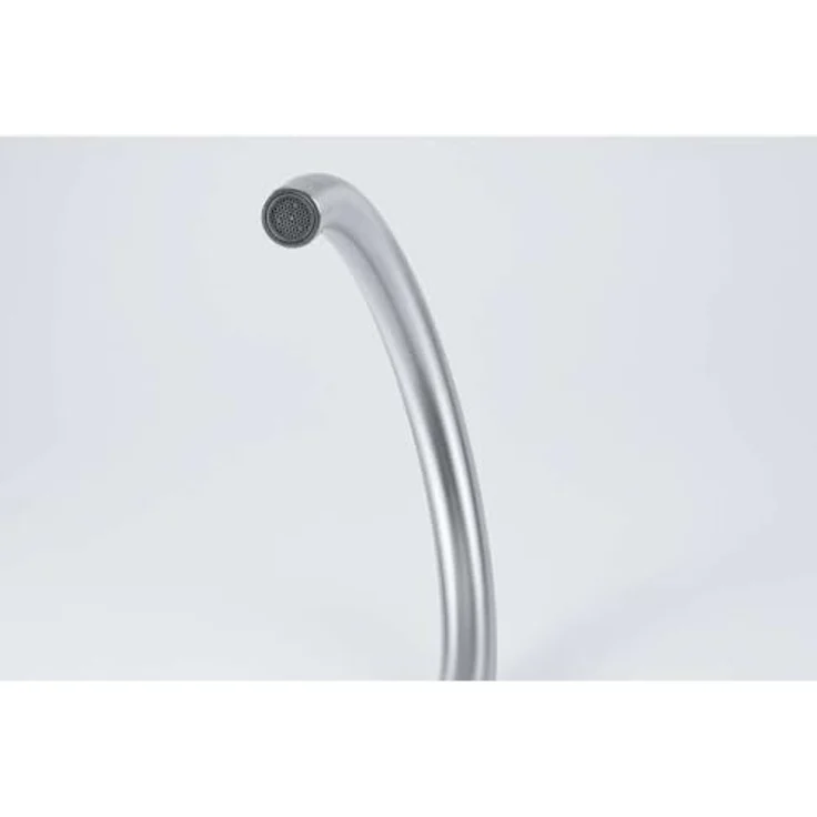 FRANKE Küchenarmatur, Einhebelmischer mit umstellbarem Wasserstrahl, 180° Schwenkbereich, Laminar Perlator, Edelstahl – Bild 7