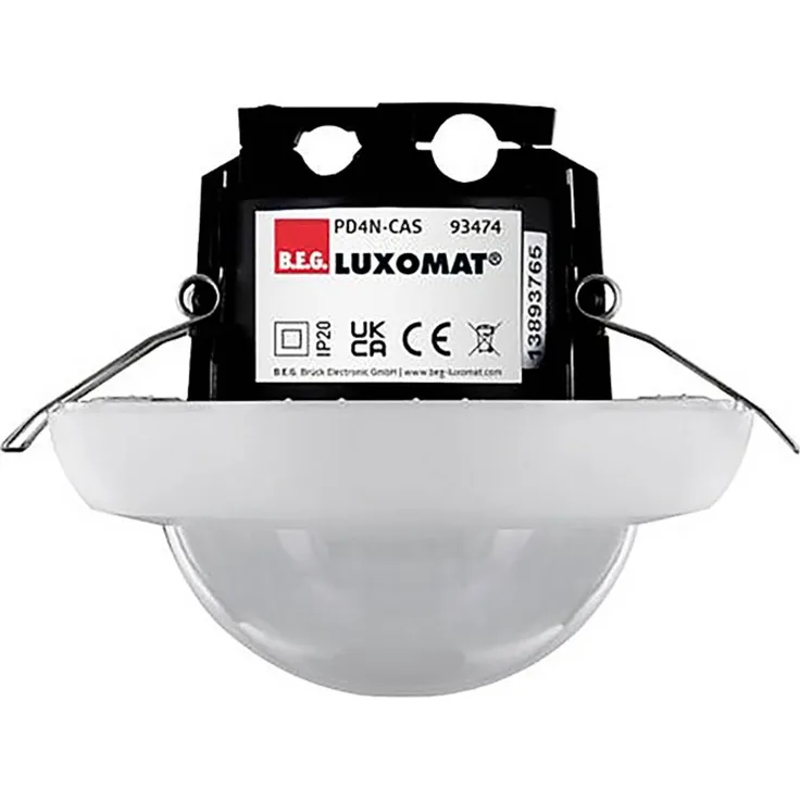 RIDI 0209506 Licht-/Präsenzsensor, Bluetooth Low Energy, weiß, für Deckeneinbau, Erfassungsreichweite Ø 24 m