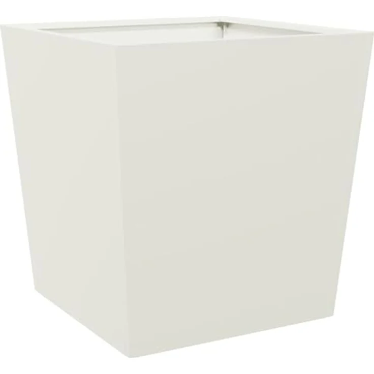 vidaXL Pflanzkübel Weiß 50x50x50 cm Stahl, stabil und rostbeständig – Bild 1