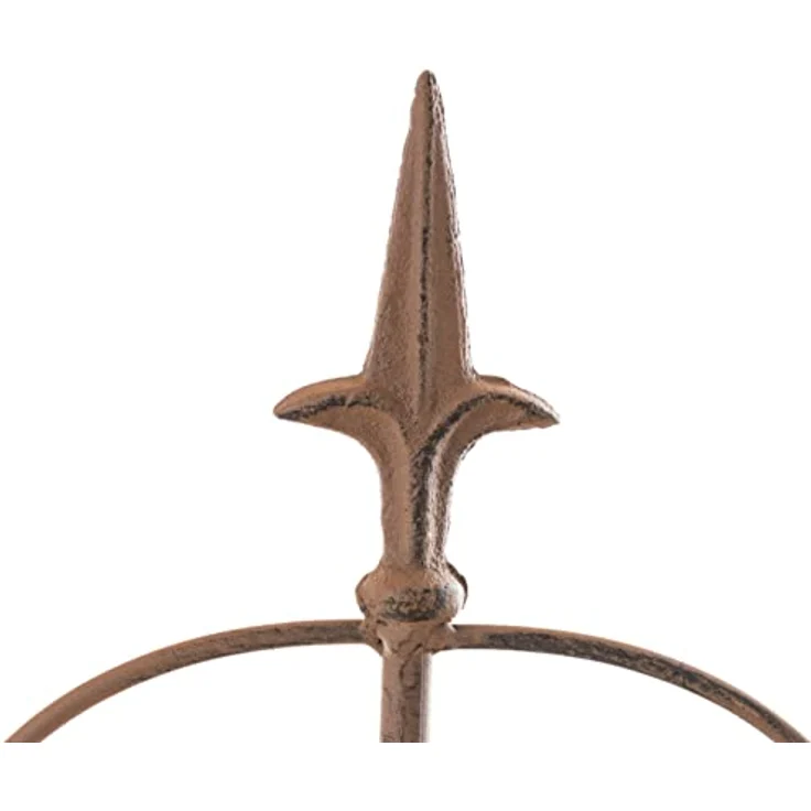 CLP 4er Set Eisen-Gartenzäune Mangold I Individuelle erweiterbare Rankzäune I Rankgitter im Landhausstil, Farbe:antik braun – Bild 5