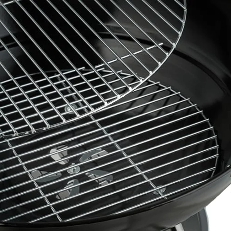 Relaxdays Fahrbarer Kugelgrill in Schwarz, Grillwagen mit großer Grillfläche und regelbarer Luftzirkulation – Bild 6