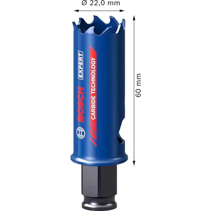 Bosch EXPERT Multi Material Power Change Plus-Lochsäge, Ø 22 mm für Holz mit Metall und Ziegelstein, überragende Lebensdauer dank Carbide Technology – Bild 3