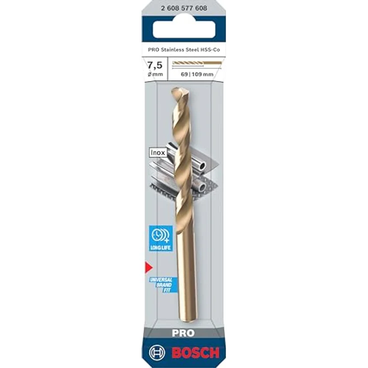 Bosch Accessories 2608577608 Metall-Spiralbohrer, HSS-Co Bohrer für Edelstahl, hohe Lebensdauer – Bild 2