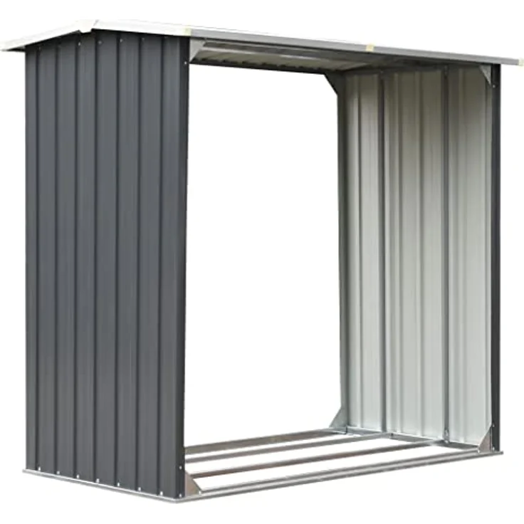 vidaXL Brennholzlager Stahl 172x91x154cm Kaminholzunterstand Brennholzregal – Bild 1