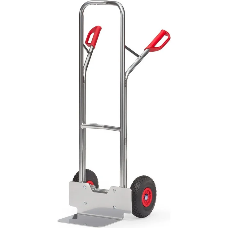 FETRA Sackkarre Alu-Stapelkarre A1325P, Aluminiumrohr, sehr leicht, pannensichere PU-Bereifung, naturbelassen