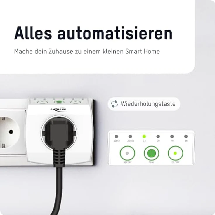 ANSMANN AG Zeitschaltuhr Energiespar-Steckdose, Countdown Timer, Countdown-Funktion – Bild 4