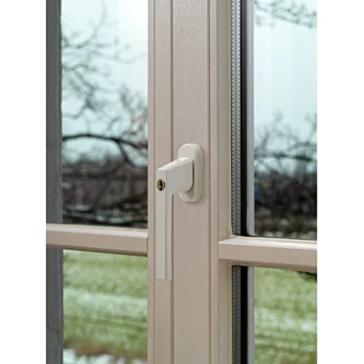 ABUS FG110 Abschließbarer Fenstergriff, Sicherheitsgriff mit Druckzylinder, gleichschließend, ABUS-Sicherheitslevel 2 - Braun - 3er Set – Bild 2