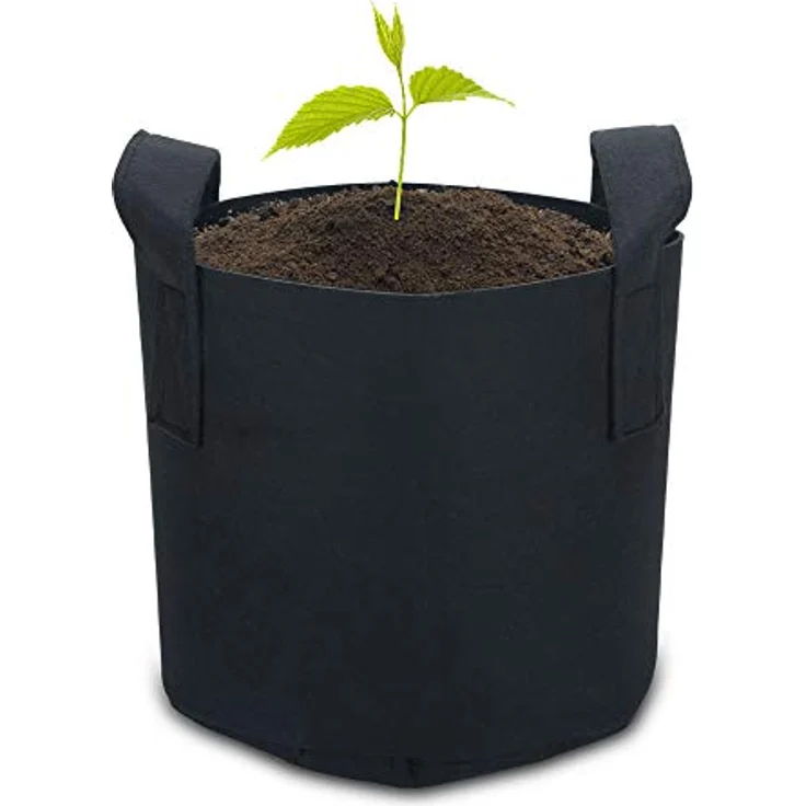 INTIRILIFE 10x Vlies Pflanzsack in 20 Liter - 5 Gallon - 30 x 25 cm – Pflanzen Übertopf aus Vliesstoff mit Tragegriffen für Garten, Gewächshaus UVM. – Pflanzkübel Pflanzgefäß Pflanzbeutel - Preisvergleich – Bild 2
