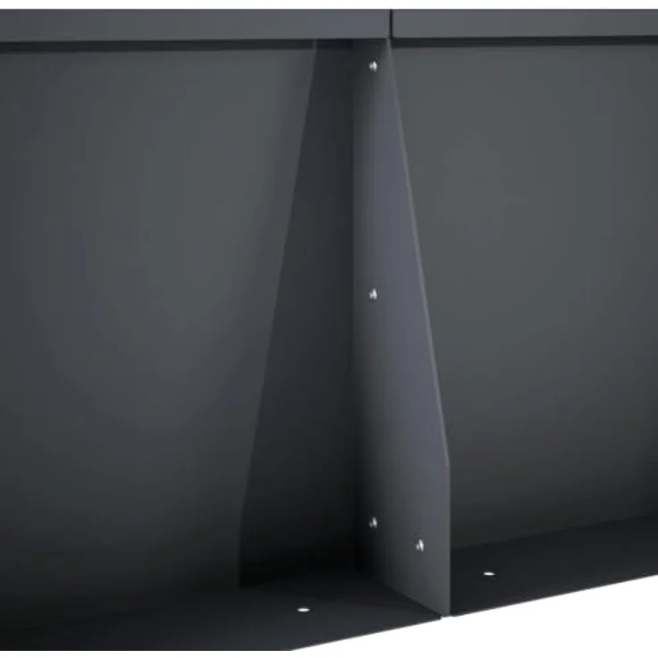 vidaXL Beetumrandung Stützmauer, 4 Stück, 40 x 12 x 40 cm, wetterfester Stahl, anthrazit, modulares Design – Bild 4